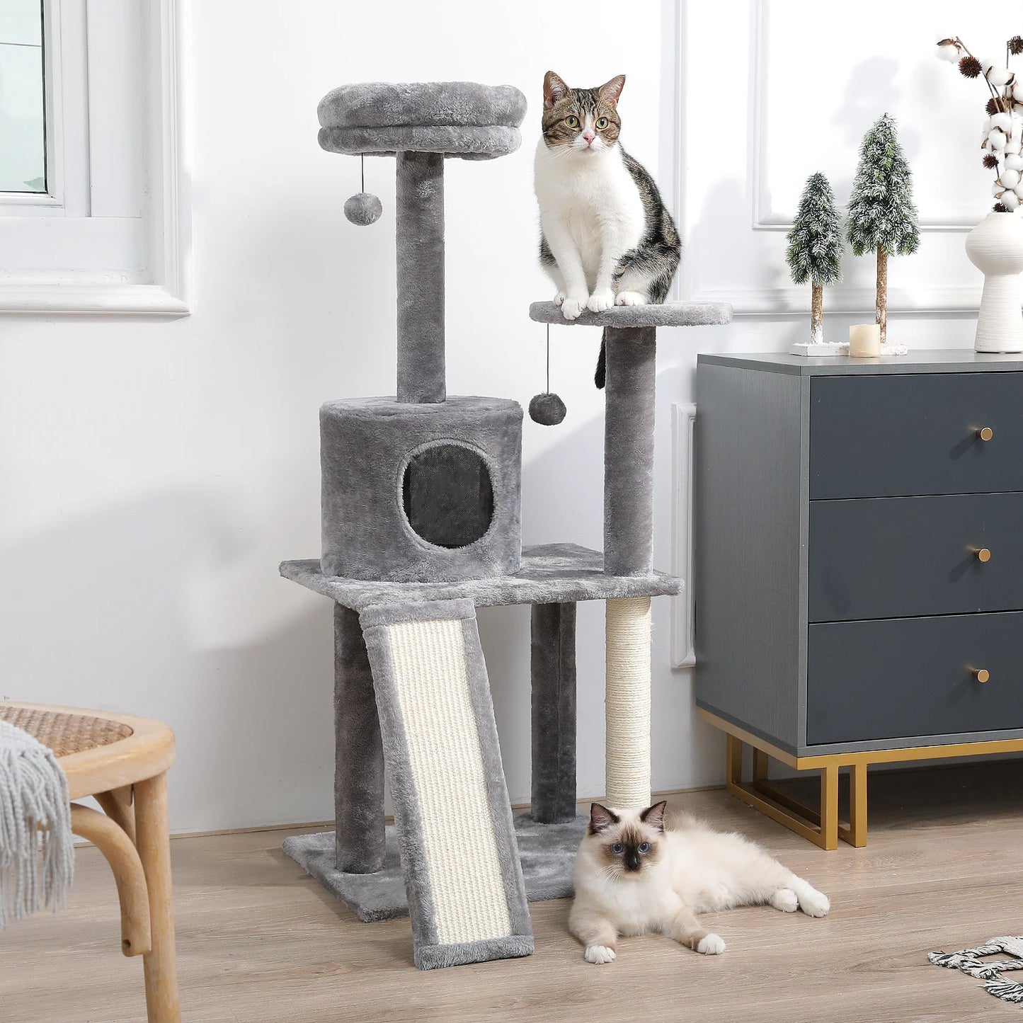 5-Laagse Kattenkrabpaal - 172 cm Hoog, Duurzaam en Comfortabel