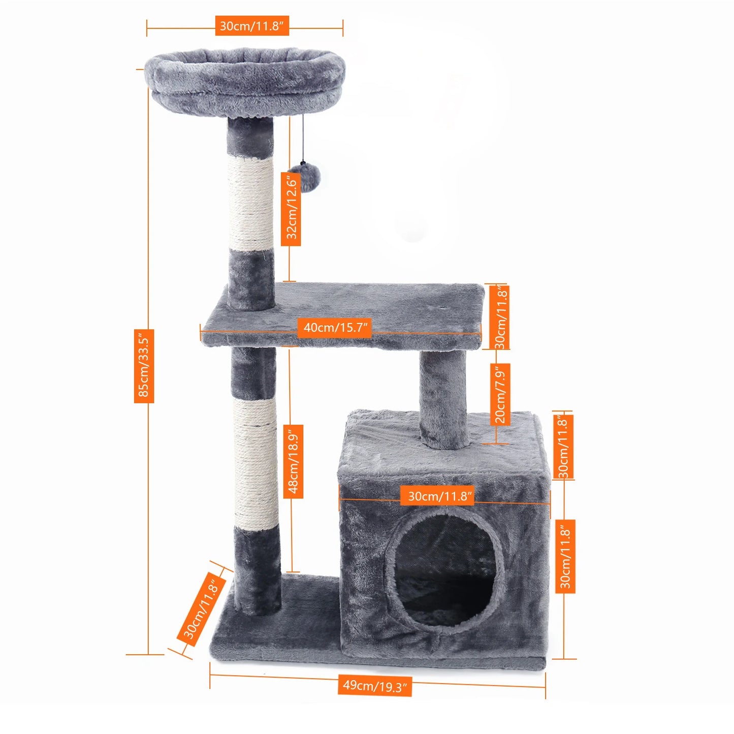 5-Laagse Kattenkrabpaal - 172 cm Hoog, Duurzaam en Comfortabel