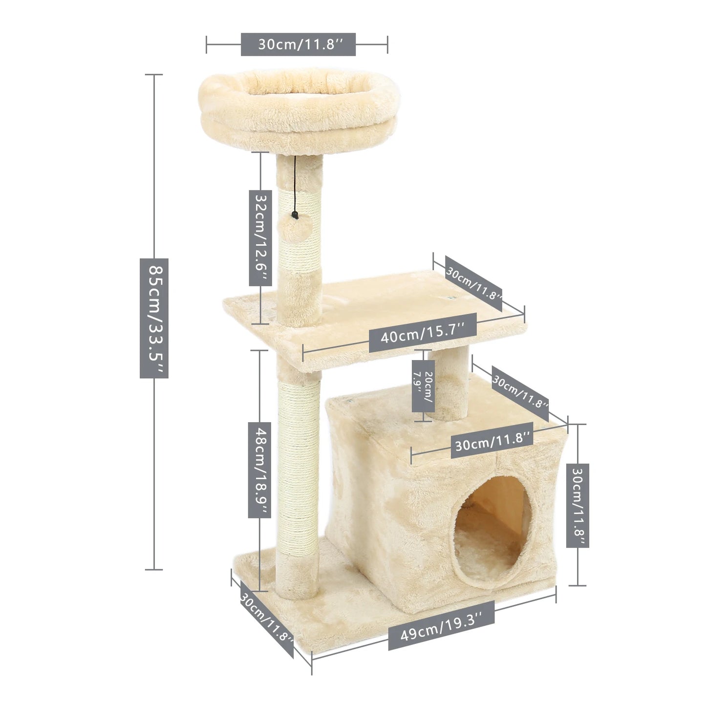 5-Laagse Kattenkrabpaal - 172 cm Hoog, Duurzaam en Comfortabel