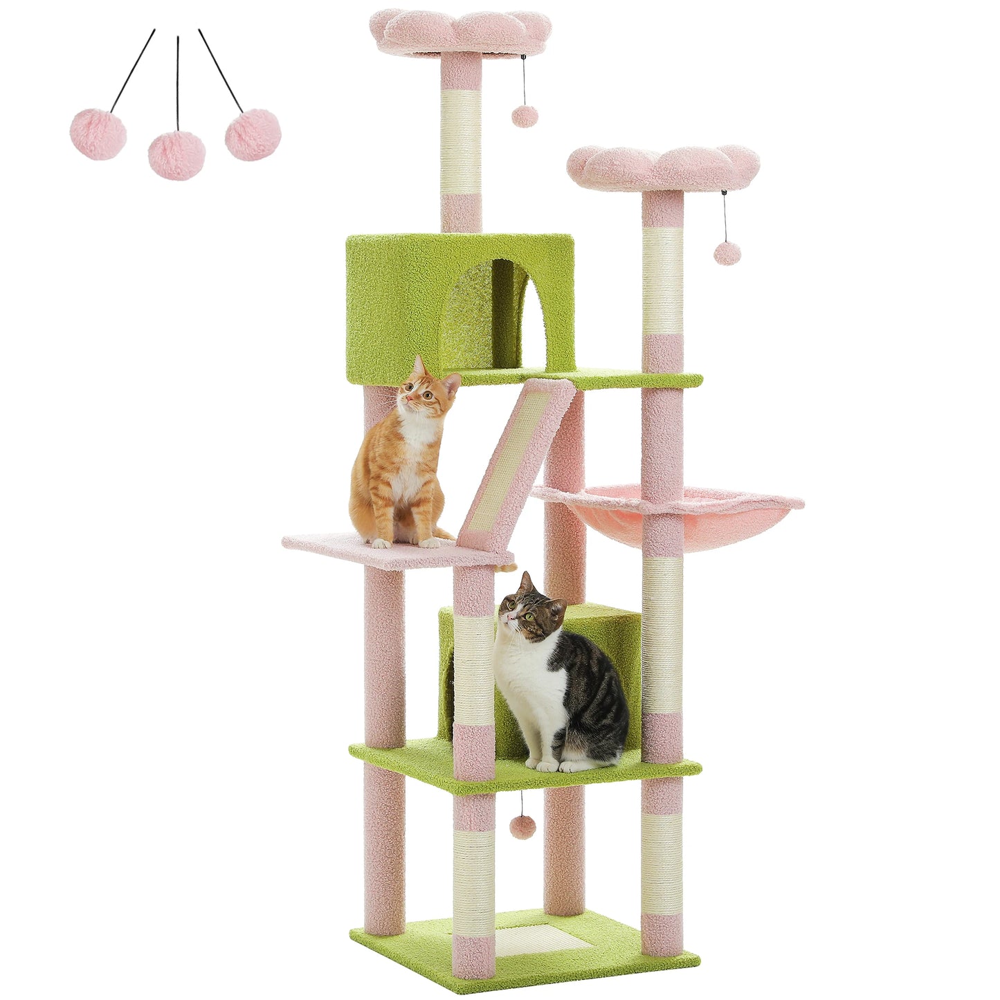 Luxe Multi Level Katten krabpaal met Pluche Condo en Speelopties