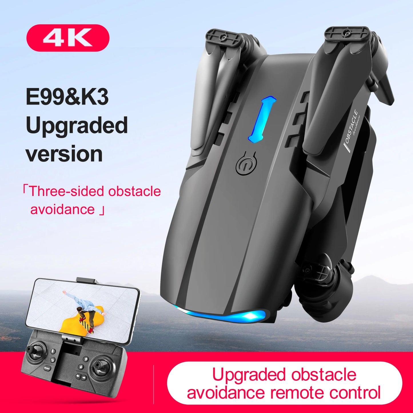 K3 Pro Quadcopter drone voor beginners Full HD dubbele camera